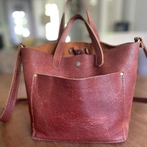 Portland Leather small crossbody bag nutmeg